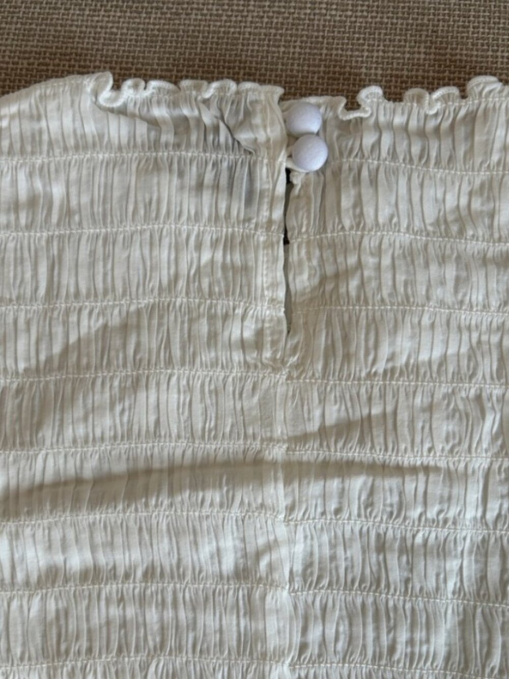 ✨ SALE Reformation Adri Tank Top Small White Stretchy Causal French - Picture 6 of 9